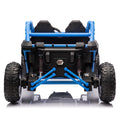 24V Two Seater Kids Ride On Utv W Parents Control,20In Seat Width,400W Super High Power,Four Wheel Suspension,Bluetooth,Mp3,Usb,Led Light,Horn,Rear Storage Space,Speeds 3.73 4.97Mph For Kids Aged 3 . Blue 100 149 Lbs Polypropylene