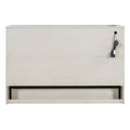 Queen Size Murphy Bed With Large Drawers,Brushed White Queen White Plywood