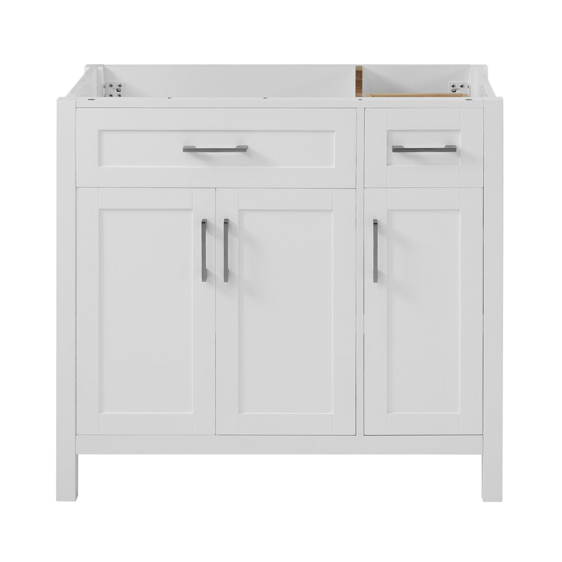 Cabinet Only 36" White Bathroom Vanity Sink Not Included White Bathroom Solid Wood Mdf