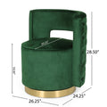 Swivel Arm Chair Emerald Velvet