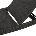 Salem Pe Wicker Chaise Lounge Grey Pe Rattan Iron