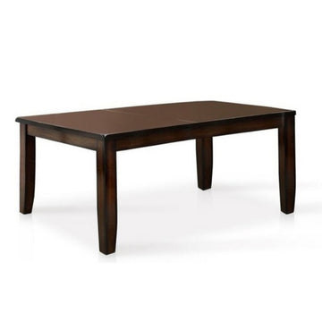 Dickinson I Transitional Style Dining Table, Dark Cherry Finish Dark Brown Wood