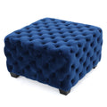 Ottoman Navy Blue Velvet