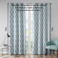 Printed Ikat Blackout Curtain Panel Only 1 Pc Panel Aqua Polyester