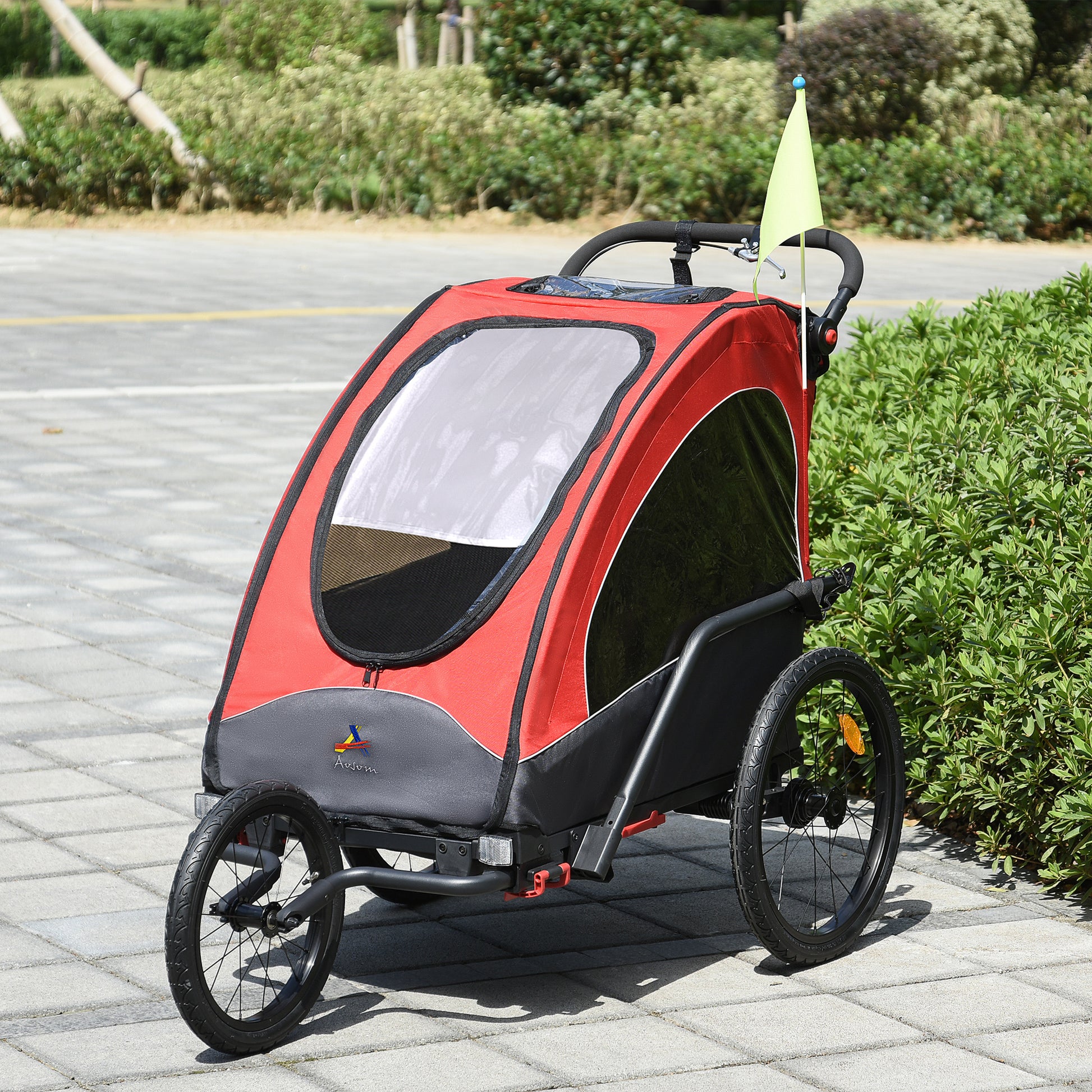 jogging stroller bicycle trailer Aosom Bike Trailer For Kids 3 In1 Foldable Child Jogger Stroller Baby