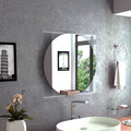 Mirror Mundip, With Sandblasting Borders, Square Shape Clear Particle Board