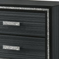 Haiden Weathered Black Finish Nightstand Black Synthetic Wood
