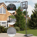 Soozier Portable Basketball Hoop, 7.7 10' Height Adjustable Basketball Goal With 43