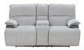 Cyprus 3 Piece Reclining Living Room Set Gray Gray Fabric