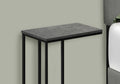 Accent Table, C Shaped, End, Side, Snack, Living Room, Bedroom, Grey Laminate, Black Metal, Contemporary, Modern Grey Particle Board