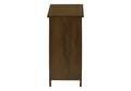 Accent Table, End, Side Table, Nightstand, Narrow, Bedroom, Storage Drawer, Lamp, Brown Veneer, Transitional Espresso Mdf