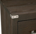 Dark Brown Finish 1Pc 2 Drawers Nightstand Mottled Silver Tone Bar Pulls Modern Transitional Bedroom Furniture Dark Brown 2 Drawers Bedroom Modern,Transitional Engineered Wood,Wood