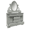 Flora Jewelry Mirror, Gray Finish Bd02206 Gray Mirror