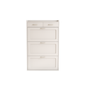 31.49 Inches Of White Solid Wood Shoe Cabinet, Three Layer Flip Bucket Shoe Storage Cabinet, Simple And Generous For A Variety Of Home Style White Solid Wood Shoe Cabinet White Mdf