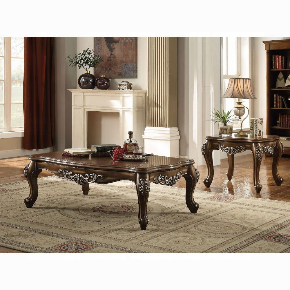 Antique Oak Coffee Table With Queen Anne Legs Oak Primary Living Space Rectangular Solid Wood Mdf