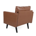 Club Chair Light Brown Pu