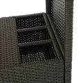 Pe Kd Bar Cart - Grey Rattan Glass