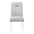 Ariya Grey White Dining Chair Kit Of 2 Gray Rubber Wood