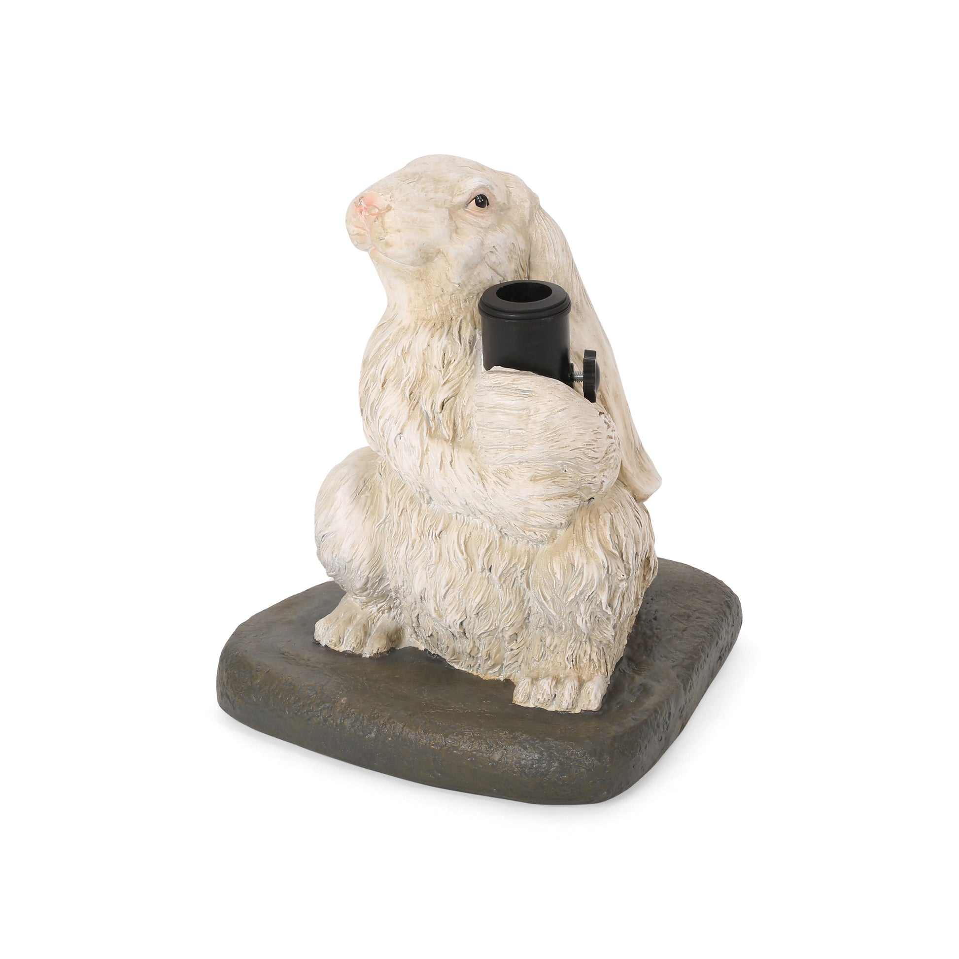 Rabbit Umbrella Base Matte White Concrete