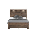 Plinz Brown Full Bookcase Bed Full Brown Engineered Wood