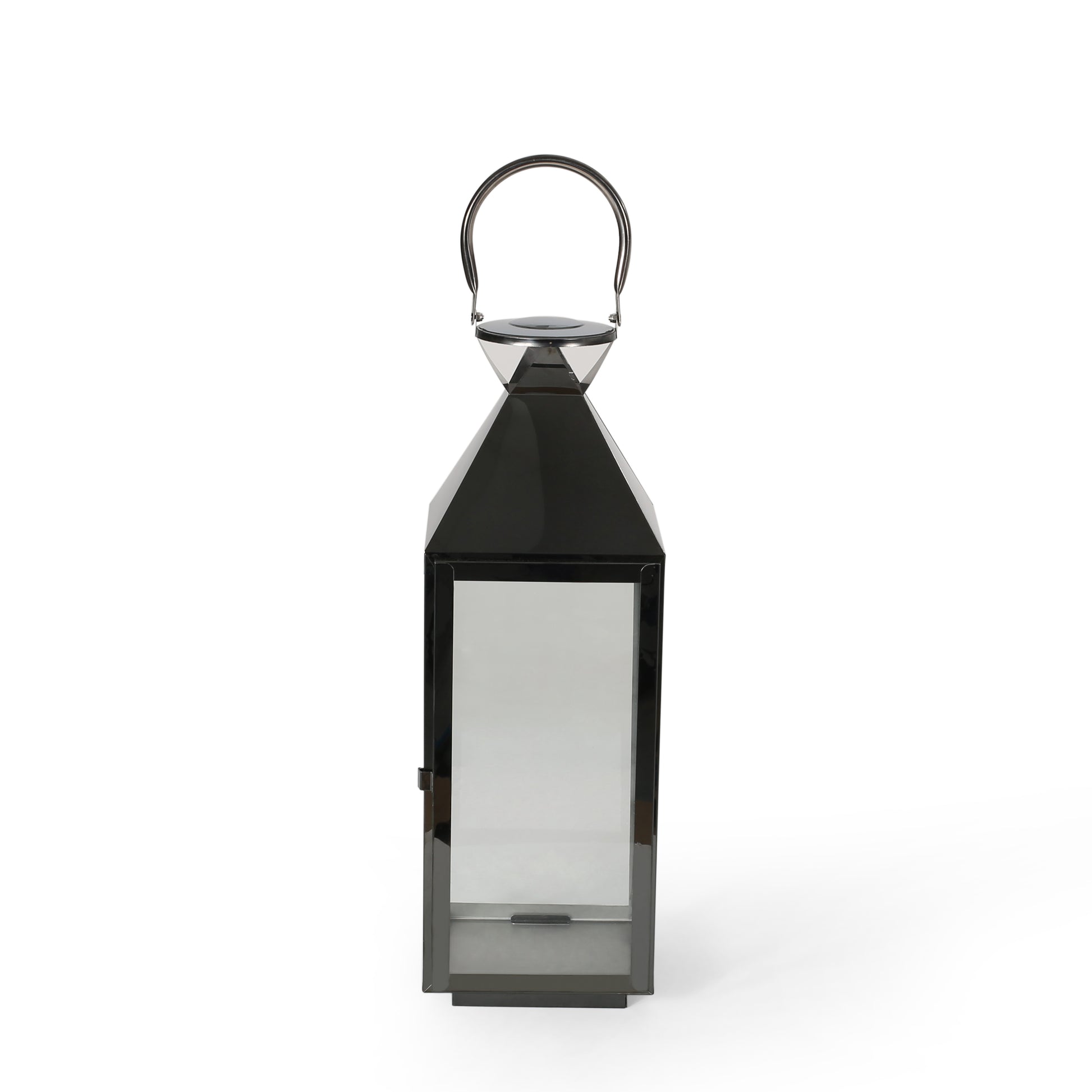 Tulsa 22"H Stainless Steel Lantern Black Stainless Steel