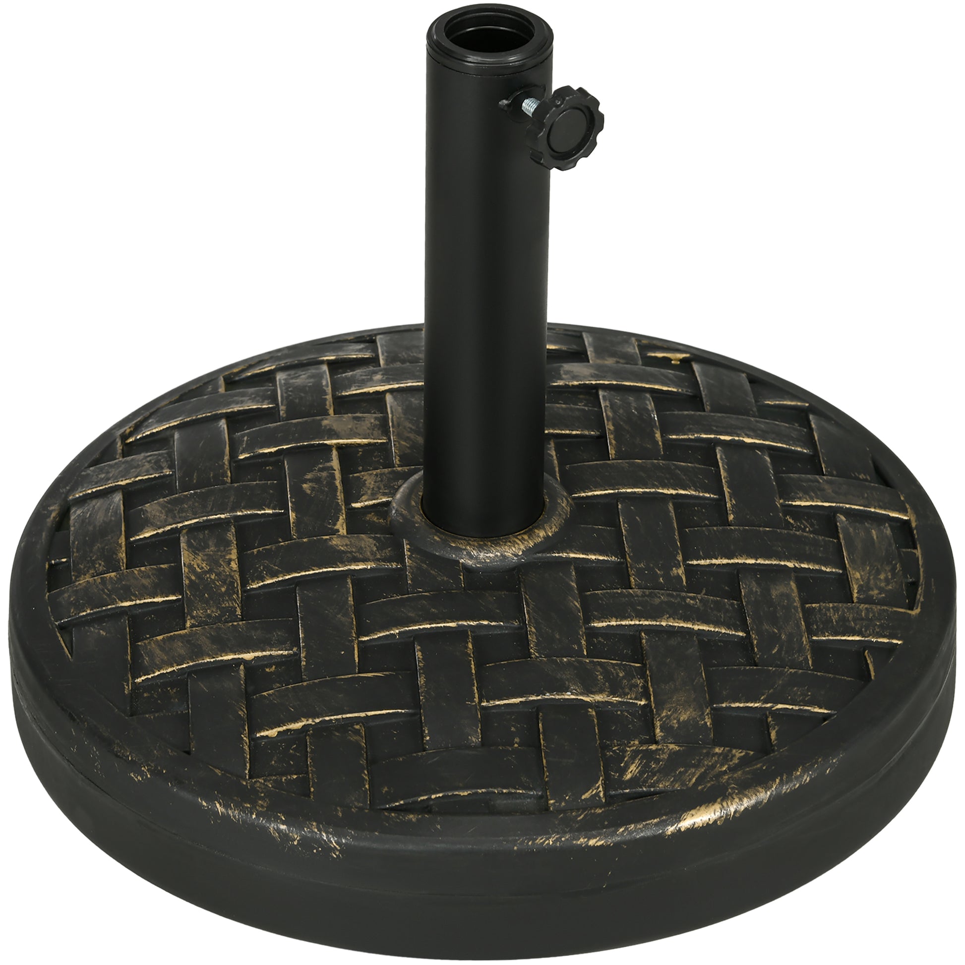 heavy duty patio umbrella stands Outsunny 18" Patio Umbrella Base, 40 Lbs. Concrete Heavy Duty Umbrella