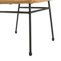 Light Brown Chair 2 Dark Brown Accent Table Dark Brown,Light Brown Acacia Wood,Pe Rattan Iron