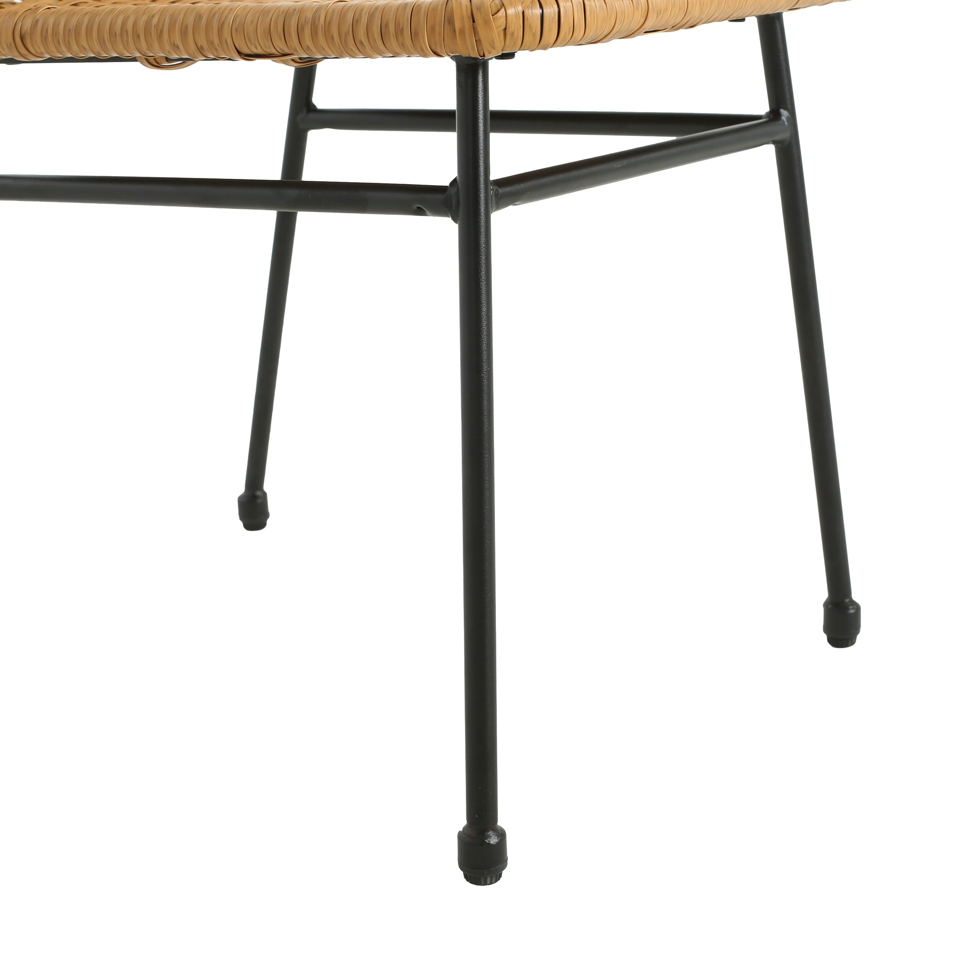 Light Brown Chair 2 Dark Brown Accent Table Dark Brown,Light Brown Acacia Wood,Pe Rattan Iron