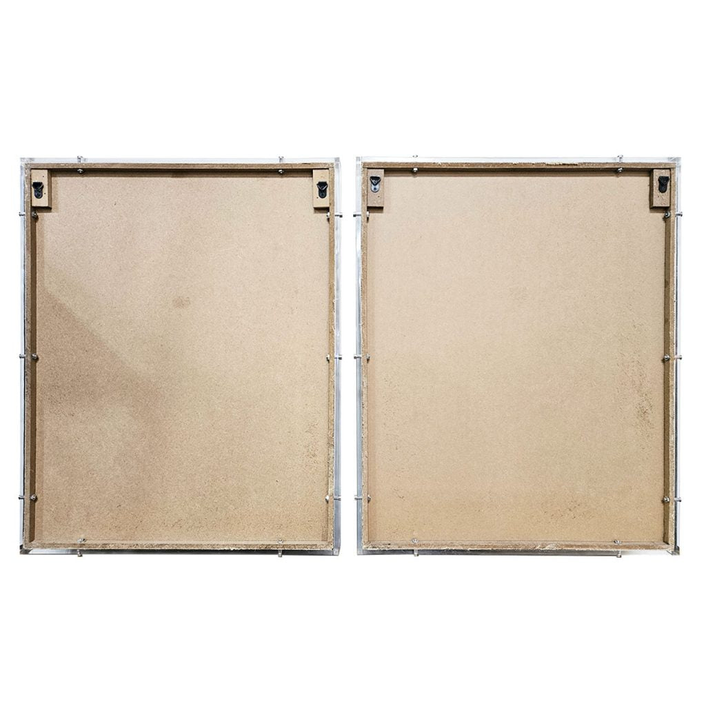 S 2 European Cities Watercolor Framed Prints, 24X30" Brown Mdf