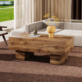 This Modern Rectangular Coffee Table Features A Stylish Wood Color, Making It An Ideal Addition To Any Living Room Or Apartment, And Measures 43.3 