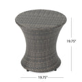 Kono Hourglass Table No Glass Top Grey Rattan