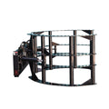 Round Hay Bale Grab For Skid Steer Black Steel