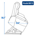 Blue Dual Motor Infinite Position Up To 350 Lbs Chenille Power Lift Recliner Chair, Heavy Duty Motion Mechanism With 8 Point Vibration Massage And Lumbar Heating, Dual Cup Holders White Metal