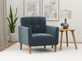 Joanne Blue Accent Chair Blue Foam Engineered Wood