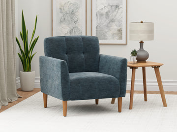 Joanne Blue Accent Chair Blue Foam Engineered Wood