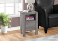 Accent Table, Side, End, Nightstand, Lamp, Storage, Living Room, Bedroom, Grey Laminate, Transitional Grey Particle Board