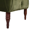 Samuel Tufted Roll Arm Chaise Lounge, Olive Green Performance Velvet Olive Green Foam Velvet