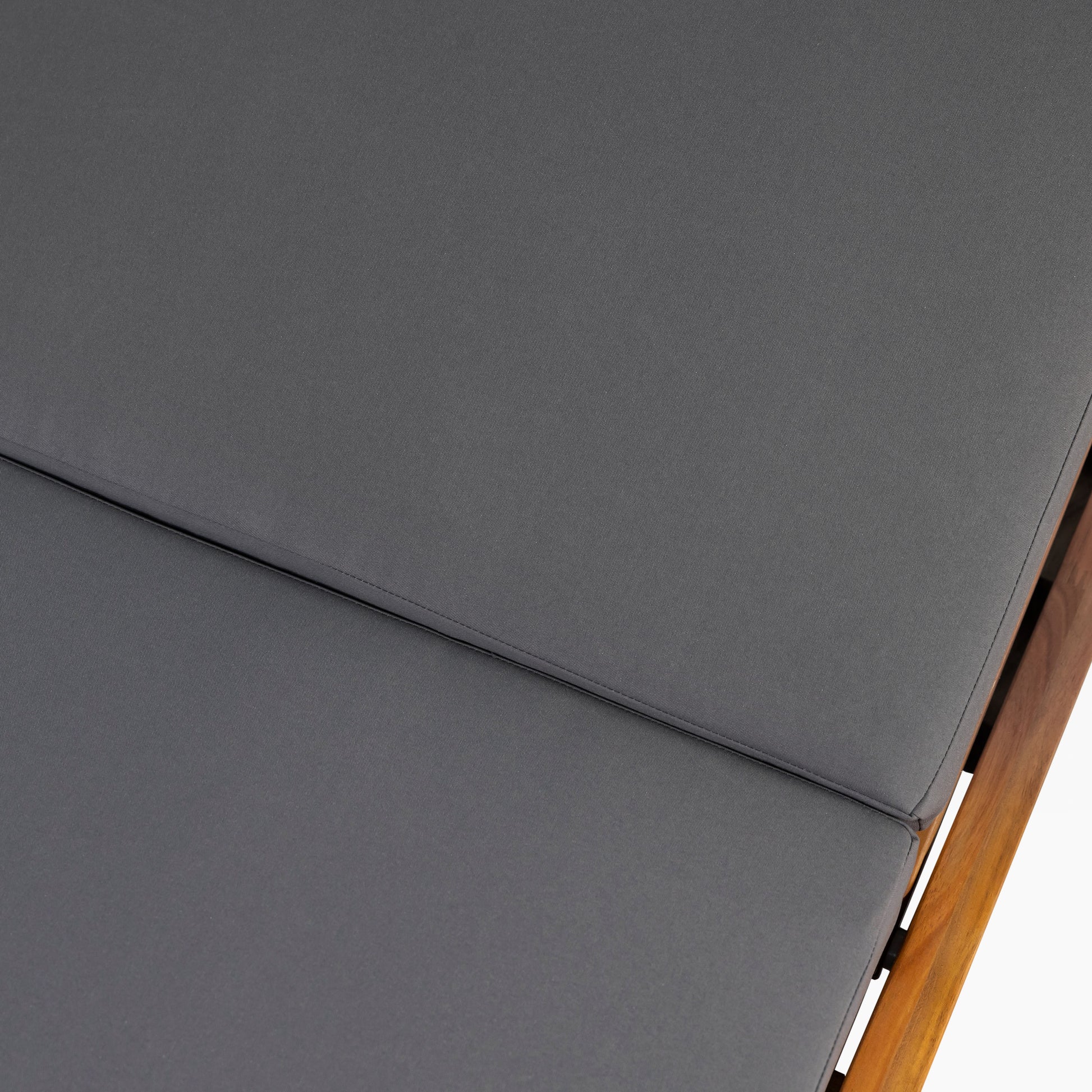 Gray Broadway Ian Chaise Lounge Cushion Triple Folds Gray Waterproof Fabric