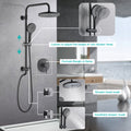 Matte Black Dual Shower Combo System With 10