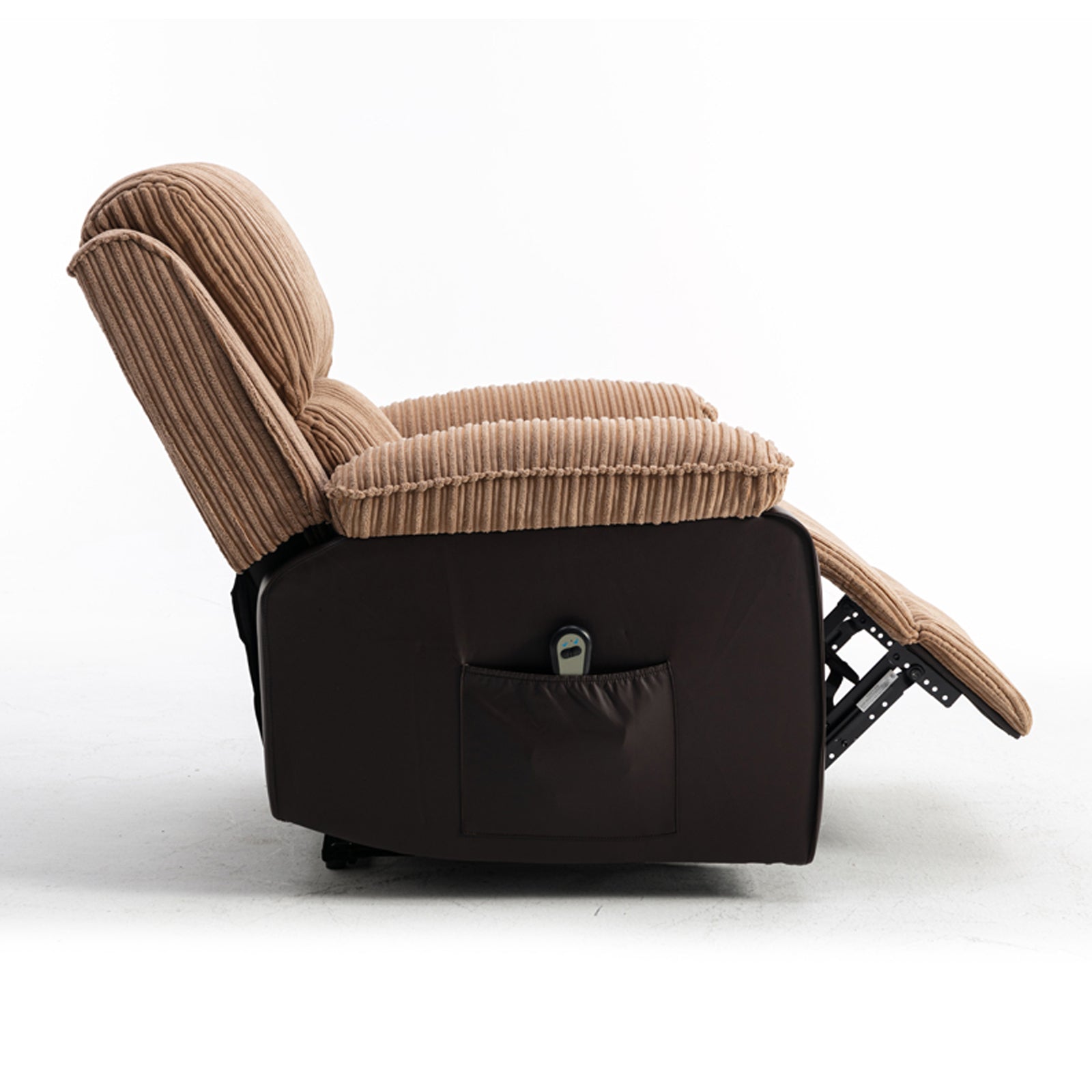 Brown Fabric Recliner Chair Backseat Brown Corduroy