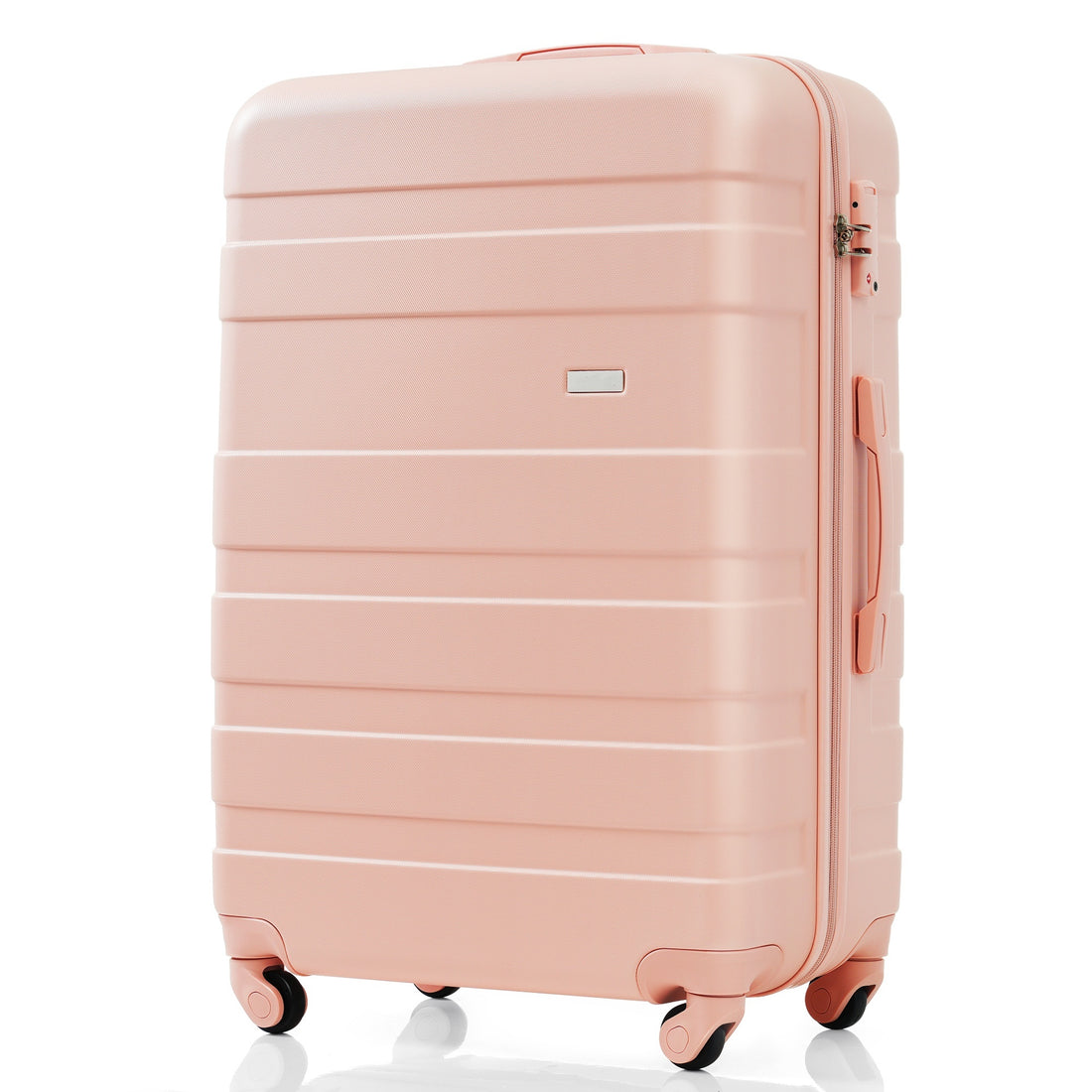 Luggage Sets Model Abs Hardshell 3Pcs Clearance Luggage Hardside Lightweight Durable Suitcase Sets Spinner Wheels Suitcase With Tsa Lock 20''24''28'' Pink Pink Abs