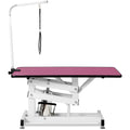 42.5Inch Hydraulic Pet Grooming Table Pink Color White Pink Mdf Steel