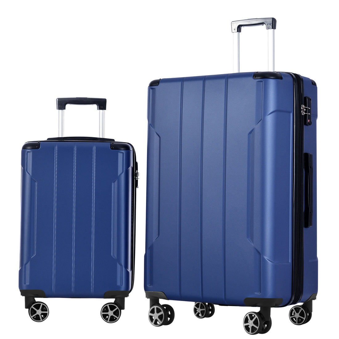 Luggage Sets 2 Piece, Hardshell Abs Lightweight And Expandable Only 28" Suitcases With Double Wheels, Carry On Luggage, 2 Piece Set 20 28 , Blue Blue Abs