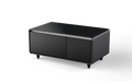 Party Time Modern Style Led Display Refrigerator Coffee Table In Black Color Black Built In Outlets Or Usb Primary Living Space Modern Freestanding Rectangular Drawers Coffee & End Tables Glossy