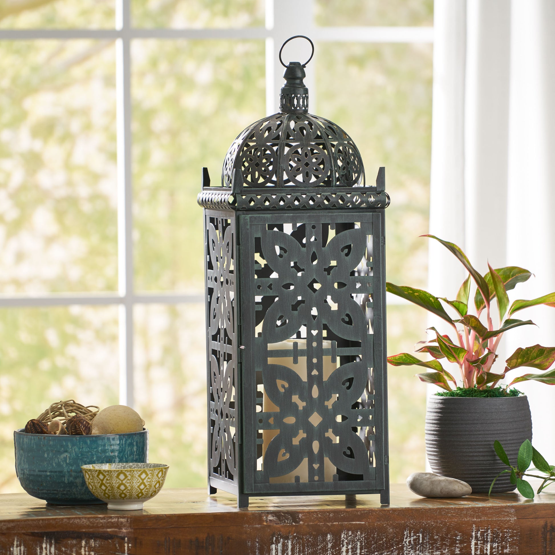 Lantern Large Black Iron