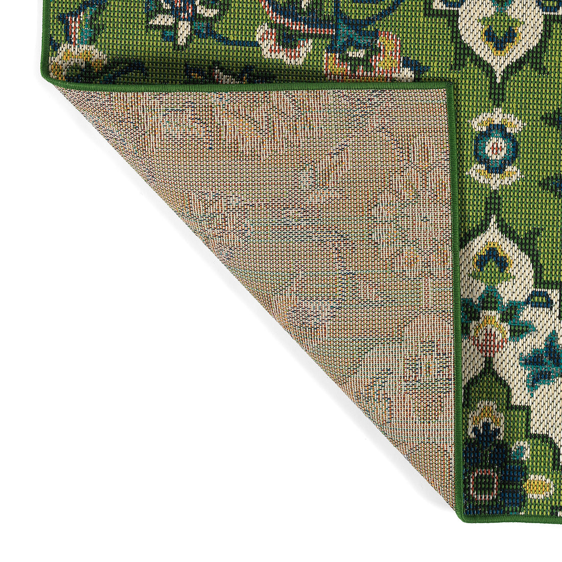 Traditional, Transitional, Oriental, Medallion,Cut Pile 1'9" X 3' Rectangle Throw Rug Green Polypropylene