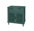 2 Door 2 Drawer Cabinet, American Furniture, Suitable For Bedroom, Living Room, Study Dark Green Mdf