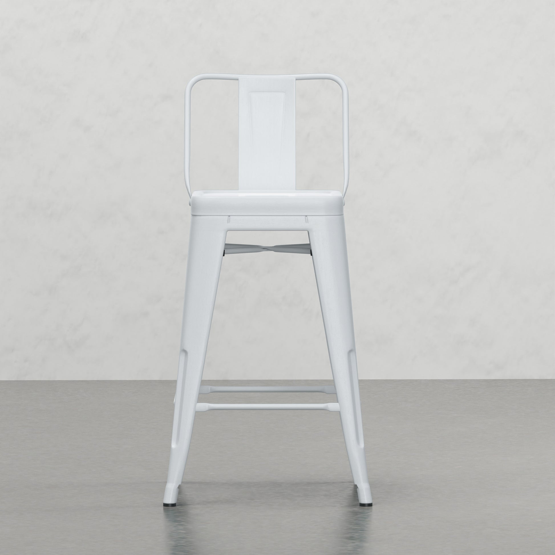 Keeley 24 Inch Metal Counter Height Stool Set Of 2 White Metal