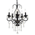 Classic Vintage Crystal Candle Chandeliers Lighting, 5 Lights Pendant Ceiling Fixture Lamp 5*E12*Max40W, No Include Bulb Chandelier For Living Room Dining Room Bedroom Hall Balcony Matte Black Gold Matte Black American Design,Luxury,Modern,Vintage Metal