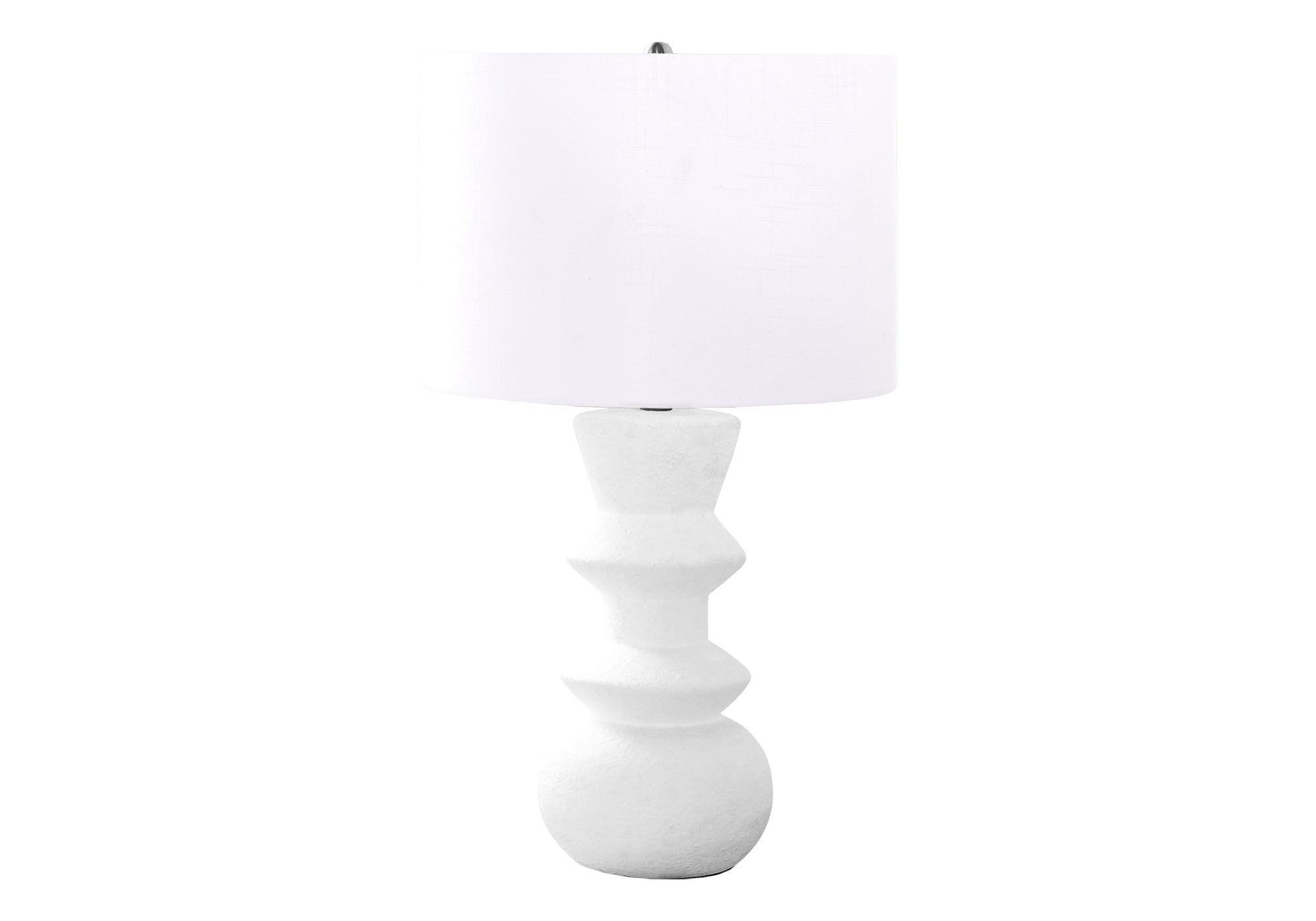 Lighting, 26"H, Cream Ceramic, Ivory Cream Shade, Contemporary Cream Ceramic